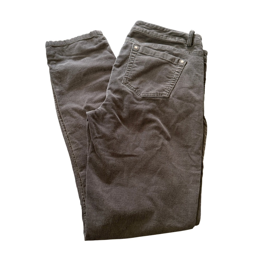 Michael Kors Womens Brown Corduroy Pants Size 2 Straight Leg Stretch Casual